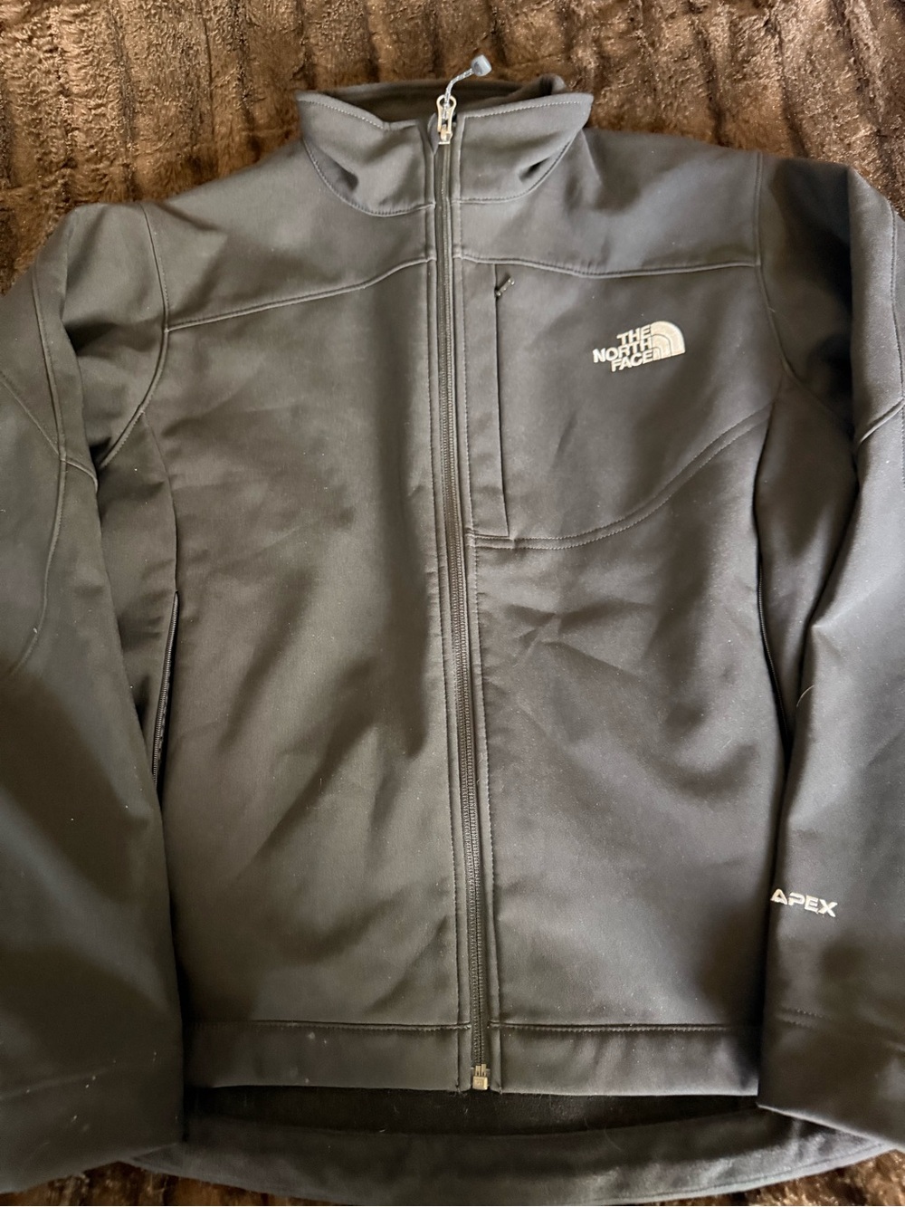 The North Face Black Softshell Jacket with Logo